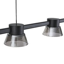 Rocket Iron & Glass Tri-Colour LED 8 Light Pendant